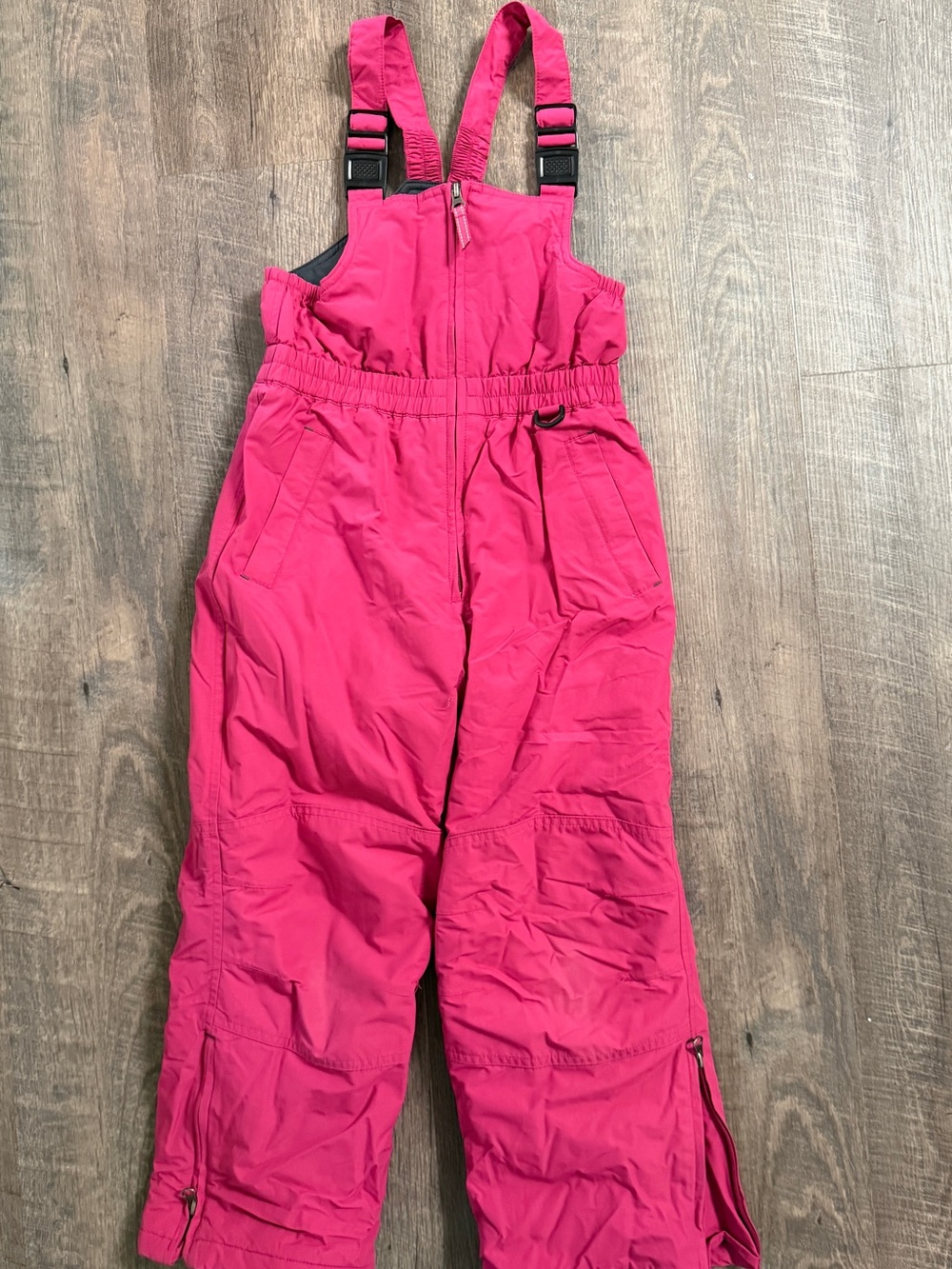 Lands End Girls Squall Snow Bib Iron Knee Pink Sz 8